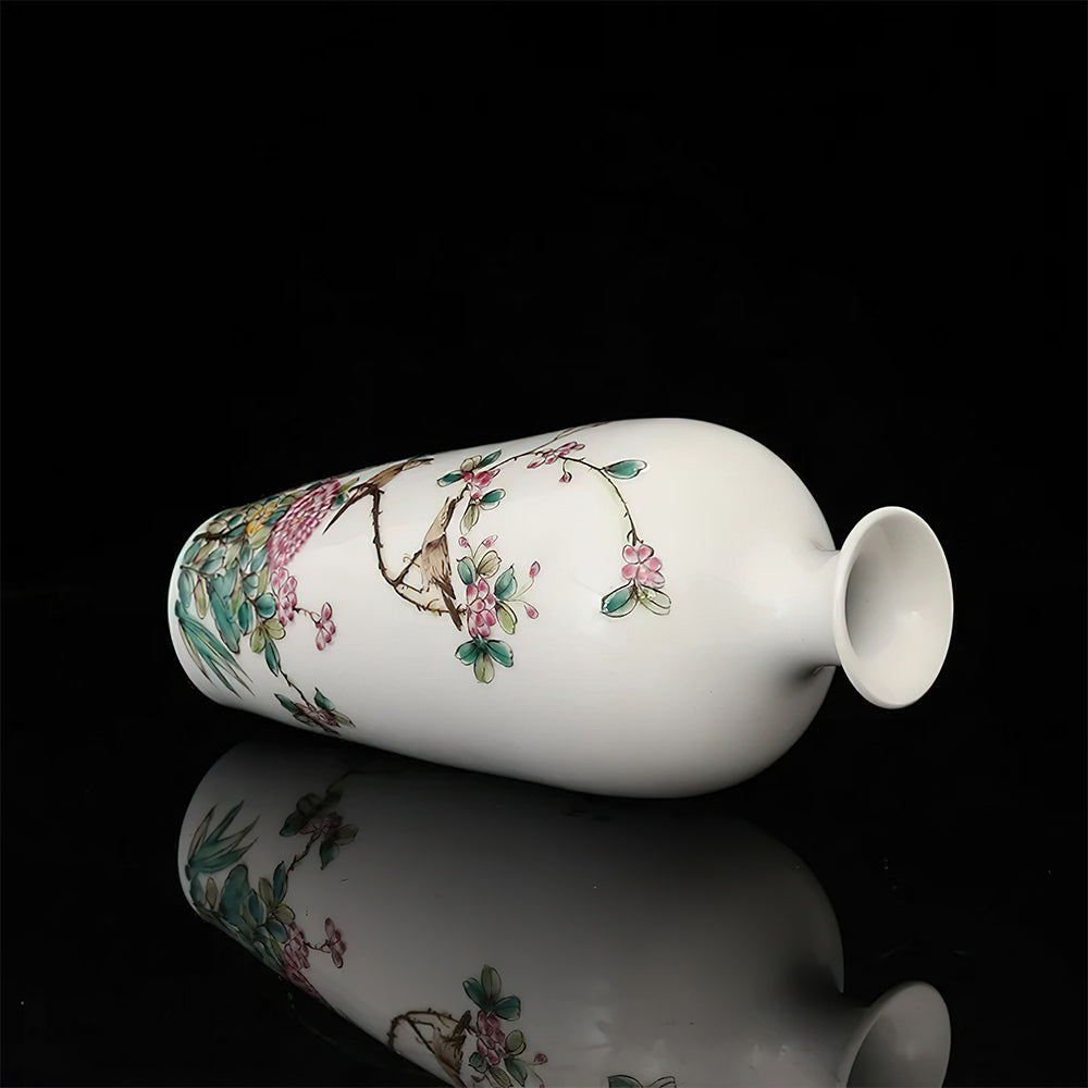 Vase Asiatique Signé Tradtionnel