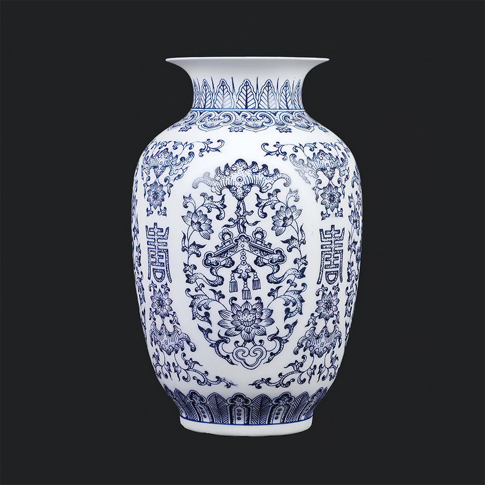Vase Asiatique Traditionnel Ancien